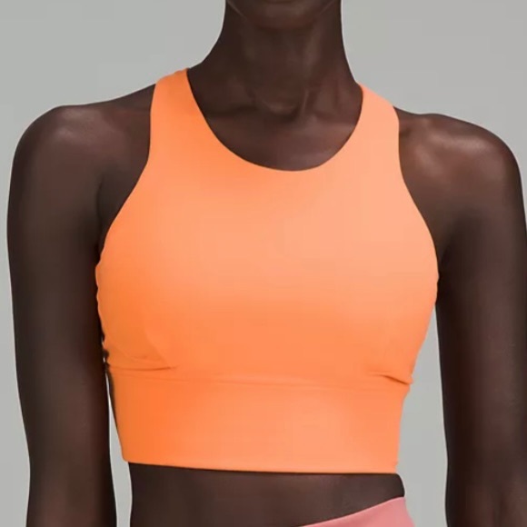 Lululemon Wunder Train Longline Bra Orange Frappe - Picture 3 of 6